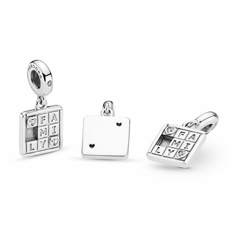 Pandora Family Game Night Dangle Charm Ireland - Sterling Silver/Cubic Zirconia - 892564MKL